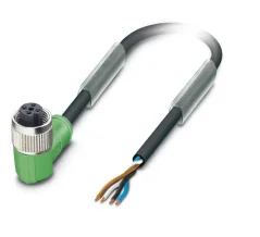 1668234 SAC-4P- 3,0-PUR/M12FR Kábel s konektorom M12/4pin, uhlový /voľný koniec kábla, 3m