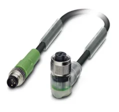 1693403 SAC-3P-M 8MS/ 3,0-PUR/M12FR-2 Kábel s konek. M8/M12, 3pin/3pin,priamy/uhlový, 3m