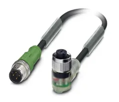 1415625 SAC-4P-M12MS/3,0-PVC/M12FR-3L Kábel s konek. M12/M12, 4pin/4pin,priamy/uhlový, 3m