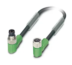 1682281 SAC-4P-M 8MR/1,5-PUR/M 8FR Kábel s konektorom M8/M8, 4pin/4pin,uhlový/uhlový, 1,5m