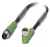 1415888 SAC-3P-M 8MS/0,6-PVC/M 8FR Kábel s konektorom M8/M8, 3pin/3pin,priamy/uhlový, 0,6m