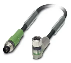 1682003 SAC-3P-M 8MS/1,5-PUR/M 8FR-2 Kábel s konek. M8/M8, 3pin/3pin,priamy/uhlový, 1,5m