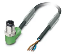 1668166 SAC-4P-M12MR/1,5-PUR Kábel s konektorom M12/4pin, uhlový /voľný koniec kábla, 1,5m