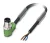 1668140 SAC-3P-M12MR/3,0-PUR Kábel s konektorom M12/3pin, uhlový /voľný koniec kábla, 3m