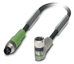 1415898 SAC-3P-M 8MS/1,5-PVC/M 8FR-2L Kábel s konek. M8/M8, 3pin/3pin,priamy/uhlový, 1,5m