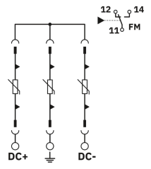 1466777 VAL-SPP-T1-1000DC-PV-2+V-UT-R - Zvodič blesku/prepätia typ 1/2