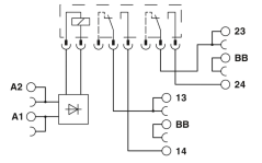 2967057 PLC-BSC- 24DC/ 1- 1/ACT - Reléová základňa