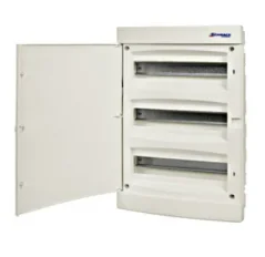 BK080057 Zápustná rozvodnica IP40 3-radová, 3x18modulov, plné dvere