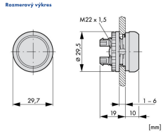 M22-DRL-G 216948 Ovládacia hlavica tlač., presvetlená aretacia, zelená