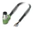 1668137 SAC-3P-M12MR/1,5-PUR Kábel s konektorom M12/3pin, uhlový /voľný koniec kábla, 1,5m