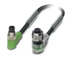 1682469 SAC-3P-M 8MR/ 0,3-PUR/M12FR-2L Kábel s konek.M8/M12, 3pin/3pin,uhlový/uhlový, 0,3m