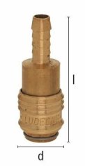 ESM 8 T Rýchlospojka s hadicovým tŕňom 8mm