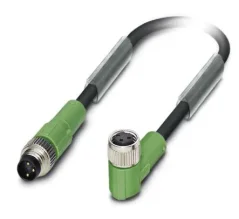 1681965 SAC-3P-M 8MS/1,5-PUR/M 8FR Kábel s konektorom M8/M8, 3pin/3pin,priamy/uhlový, 1,5m