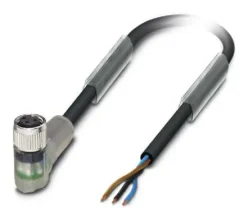 1415876 SAC-3P-10,0-PVC/M 8FR-2L Kábel s konek.M8 /3pin, uhlový /voľný koniec kábla, 10m