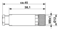 1506891 SACC-M 8FS-4CON-M-SW. Konektor