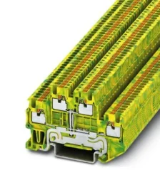 3208537 PTTB 1,5-S PE Dvojposchodová svorka pre ochranný vodič Push-in, zeleno-žltá