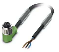 1694525 SAC-3P- 5,0-PUR/M12FR Kábel s konek. M12/3pin, uhlový /voľný koniec kábla, 5m