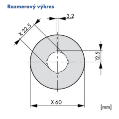 M22-XBK 216483 Označovací štítok d=60mm