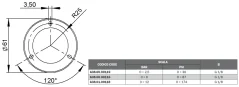 A38.01.00118 Manometer s prírubou, 0 ÷ 12 Bar.G1/8