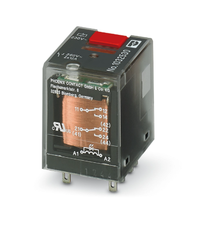 1032530 REL-IR-BL/L-230AC/2X21 - Zásuvné priemyselné výkonové relé