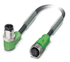 1668603 SAC-4P-M12MR/0,6-PUR/M12FS Kábel s konek. M12/M12, 4pin/4pin,uhlový/priamy, 0,6m