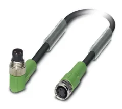 1682032 SAC-3P-M 8MR/0,6-PUR/M 8FS Kábel s konektorom M8/M8, 3pin/3pin,uhlový/priamy, 0,6m
