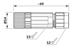 1482523 SACC-M 8FS-3PL-M - Konektor