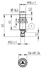 Indukčný snímač Wenglor I18H011