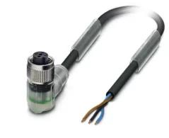 1694392 SAC-3P- 1,5-PUR/M12FR-2L Kábel s konek. M12/3pin/uhlový /voľný koniec kábla, 1,5m