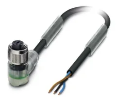 1414571 SAC-3P- 1,5-PVC/M12FR-2L Kábel s konekt. M12/3pin, uhlový/voľný koniec kábla, 1,5m