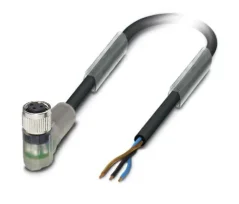 1671069 SAC-3P- 1,5-PUR/M 8FR-2L Kábel s konek. M8/3pin, uhlový /voľný koniec kábla, 1,5m