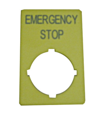 M22-XZK-GB99 216472 Označovací štítok 33x50mm, EMERGENCY STOP