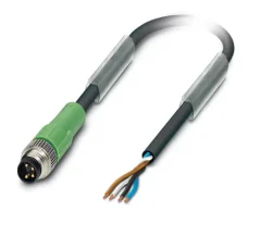 1694143 SAC-4P-M 8MS/10,0-PUR Kábel s konektorom M8/4pin/priamy /voľný koniec kábla, 10m