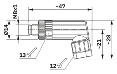 1482522 SACC-M 8MR-4PL-M - Konektor