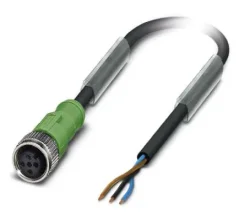 1403486 SAC-3P-10,0-PVC/M12FS Kábel s konektorom M12 /3pin/priamy /voľný koniec kábla, 10m