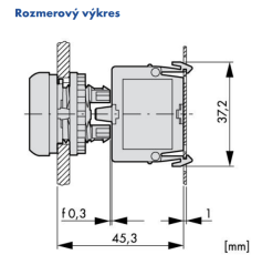 MM218058 LED 12-30VACDC,modrá, skrutkové svorky, na základňu