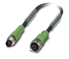 1682304 SAC-3P-M 8MS/0,3-PUR/M12FS Kábel s konek. M8/M12, 3pin/3pin,priamy/priamy, 0,3m