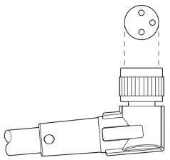 1682087 SAC-3P-M 8MR/ 1,5-PUR/M 8FR Kábel s konek. M8/M8, 3pin/3pin,uhlový/uhlový, 1,5m