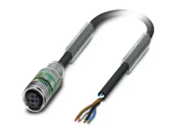 1415602 SAC-4P- 5,0-PVC/M12FS-2L Kábel s konektorom M12/4pin/priamy/voľný koniec kábla, 5m