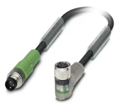 1415896 SAC-3P-M 8MS/0,3-PVC/M 8FR-2L Kábel s konek. M8/M8, 3pin/3pin,priamy/uhlový, 0,3m