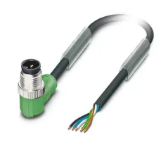 1669806 SAC-5P-M12MR/3,0-PUR Kábel s konektorom M12/5pin, uhlový /voľný koniec kábla, 3m