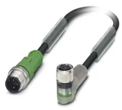 1694884 SAC-3P-M12MS/0,3-PUR/M 8FR-2L Kábel s konek. M12/M8, 3pin/3pin,priamy/uhlový, 0,3m