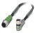 1694907 SAC-3P-M12MS/1,5-PUR/M 8FR-2L Kábel s konek. M12/M8, 3pin/3pin,priamy/uhlová, 1,5m