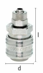 ESN 4 TQ Rýchlospojka s prevlečnou maticou 4x6mm