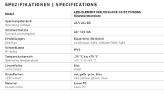 6108413600 O ST 70 RGBA 24 2F. Modul Ø 70, 24VAC /DC.