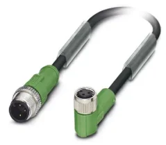1415531 SAC-3P-M12MS/0,6-PVC/M 8FR Kábel s konektorom M12/M8 3pin/3pin,uhlový/priamy, 0,6m