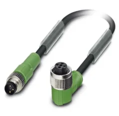 1682359 SAC-3P-M 8MS/0,6-PUR/M12FR Kábel s konek. M8/M12, 3pin/3pin,priamy/uhlový, 0,6m