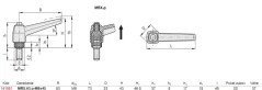 141551 MRX.63 p-M8x45 Regulovateľná páka