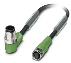 1415536 SAC-3P-M12MR/1,5-PVC/M 8FS Kábel s konektorom M12/M8 3pin/3pin,uhlový/priamy, 1,5m