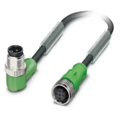 1415628 SAC-4P-M12MR/0,6-PVC/M12FS Kábel s konek. M12/M12, 4pin/4pin,uhlový/priamy, 0,6m